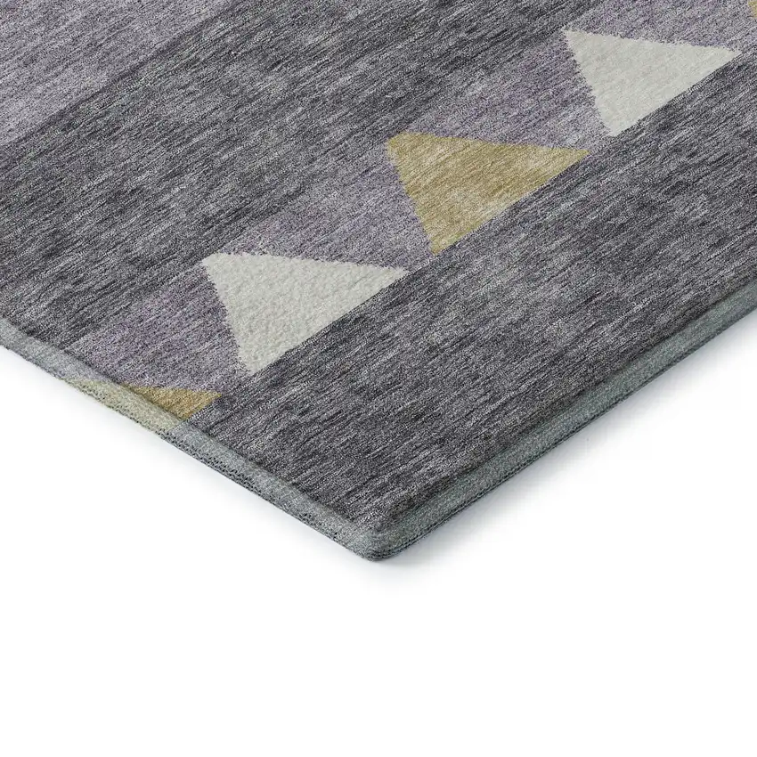 Lavender Ivory And Gold Southwestern Washable Area Rug With UV Protection Photo 7