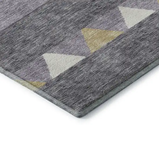 Lavender Ivory And Gold Southwestern Washable Area Rug With UV Protection Photo 7