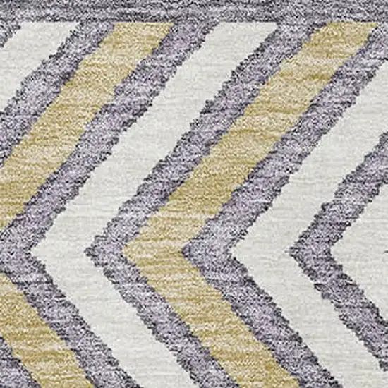 Lavender Ivory And Gold Southwestern Washable Area Rug With UV Protection Photo 2
