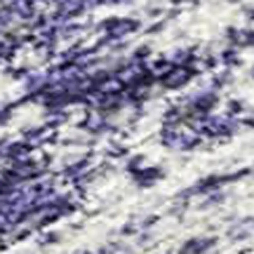 Lavender Ivory And Gray Striped Washable Indoor Outdoor Area Rug Photo 2