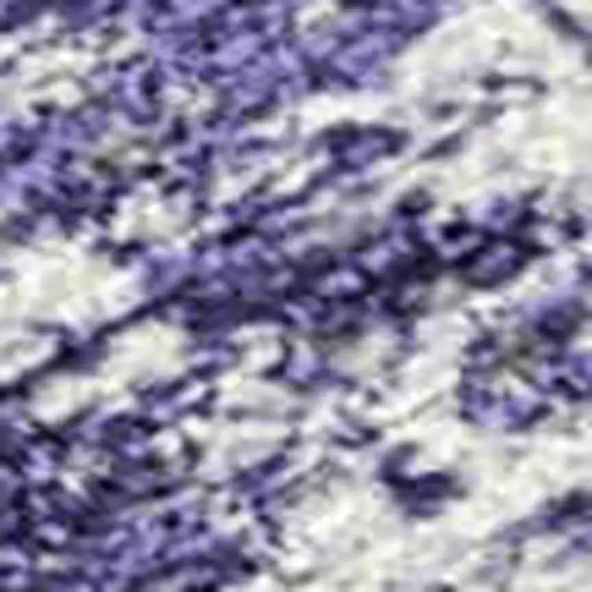 Lavender Ivory And Gray Striped Washable Indoor Outdoor Area Rug Photo 2