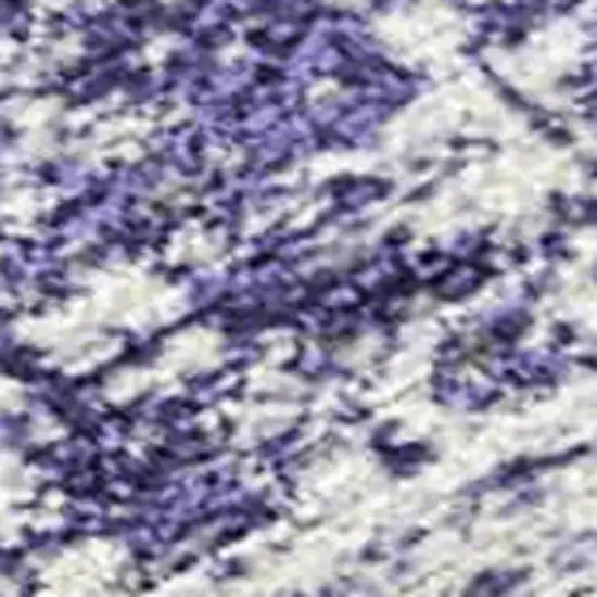 Lavender Ivory And Gray Striped Washable Indoor Outdoor Area Rug Photo 3