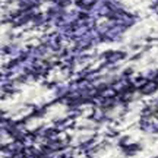 Lavender Ivory And Gray Striped Washable Indoor Outdoor Area Rug Photo 2