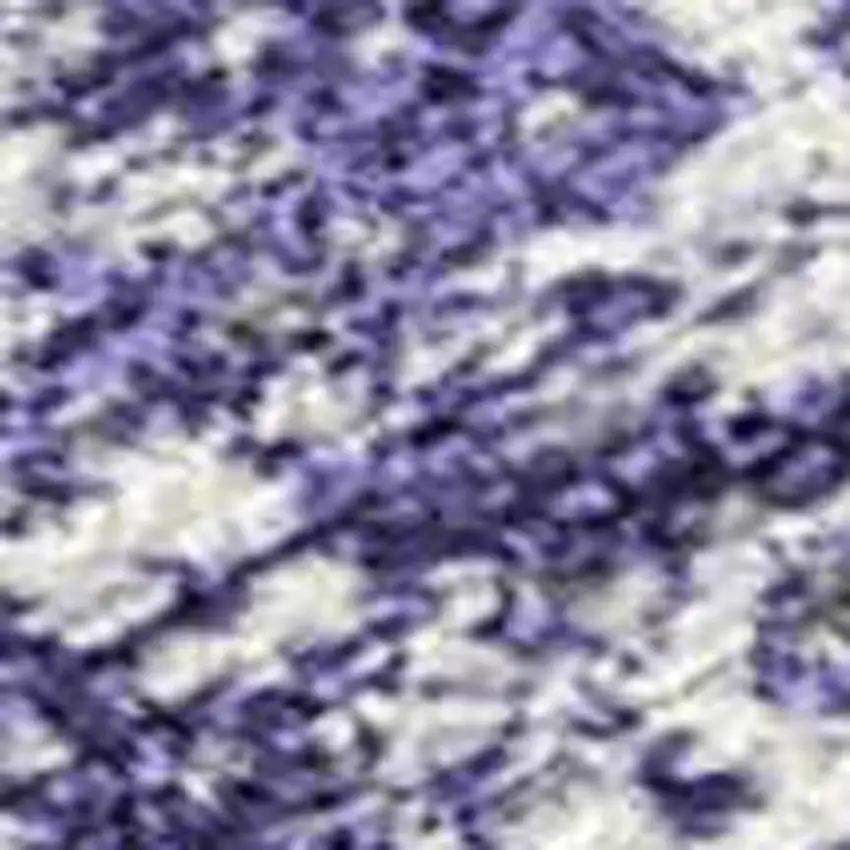 Lavender Ivory And Gray Striped Washable Indoor Outdoor Area Rug Photo 2