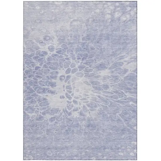 Lavender Ivory And Lilac Abstract Washable Indoor Outdoor Area Rug Photo 6