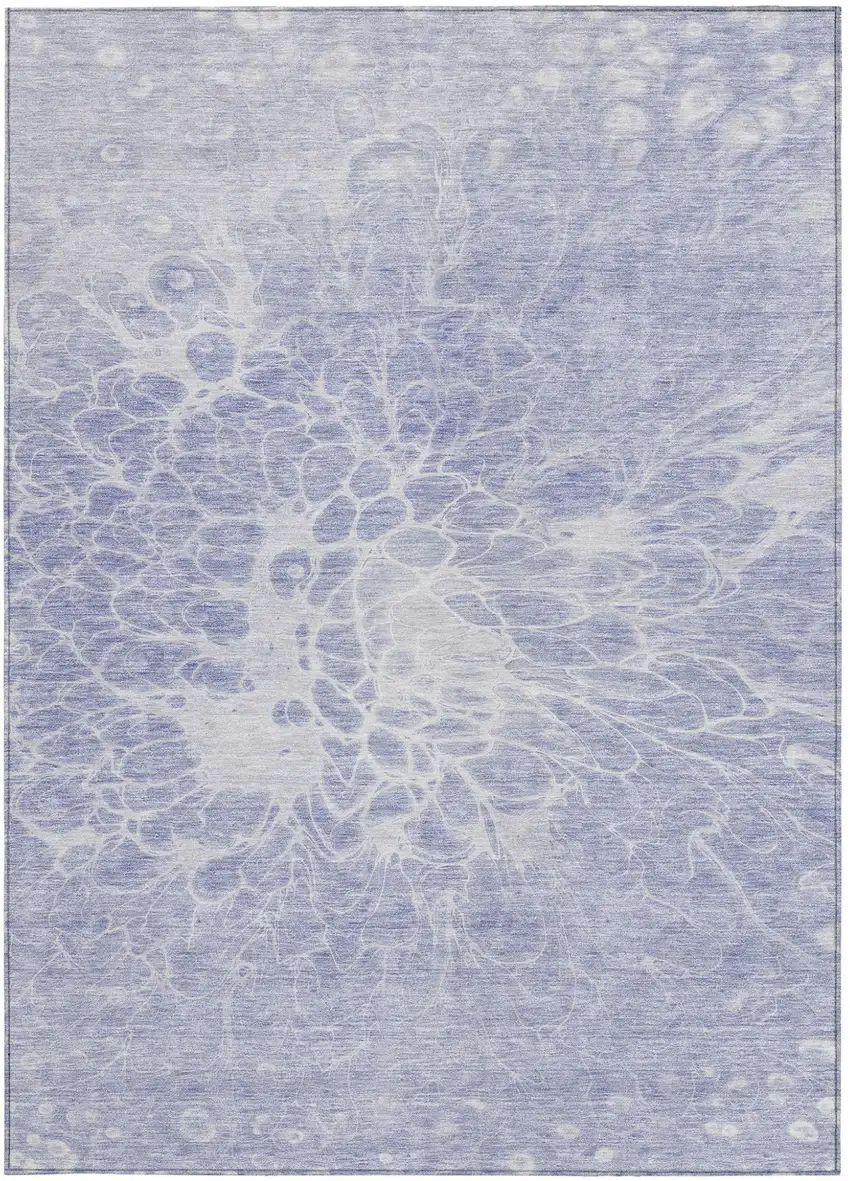 Lavender Ivory And Lilac Abstract Washable Indoor Outdoor Area Rug Photo 6