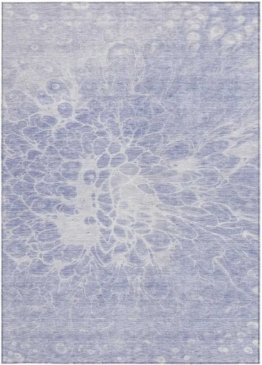 Lavender Ivory And Lilac Abstract Washable Indoor Outdoor Area Rug Photo 6