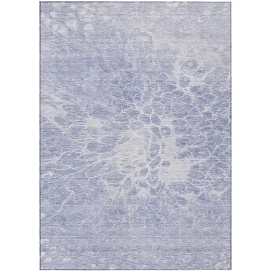 Lavender Ivory And Lilac Abstract Washable Indoor Outdoor Area Rug Photo 2