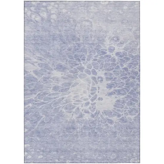 Lavender Ivory And Lilac Abstract Washable Indoor Outdoor Area Rug Photo 2