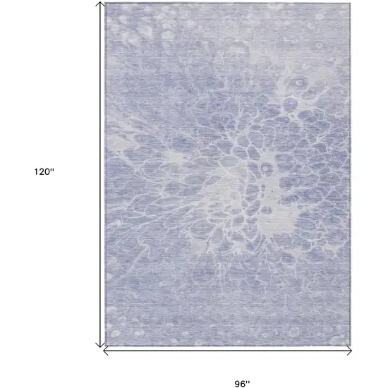 Lavender Ivory And Lilac Abstract Washable Indoor Outdoor Area Rug Photo 3