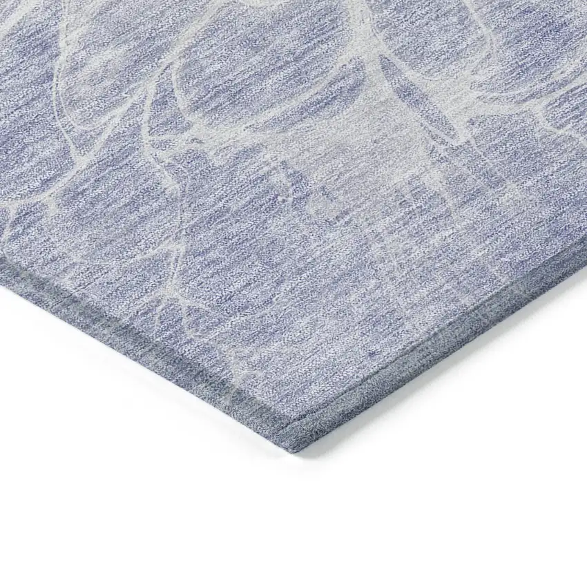 Lavender Ivory And Lilac Abstract Washable Indoor Outdoor Area Rug Photo 5