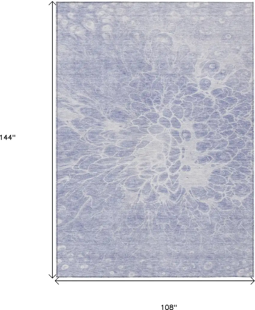 Lavender Ivory And Lilac Abstract Washable Indoor Outdoor Area Rug Photo 3