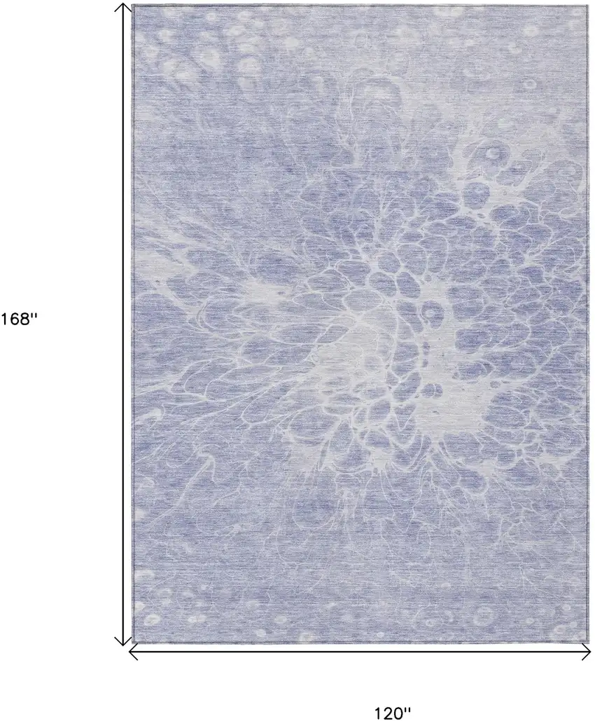 Lavender Ivory And Lilac Abstract Washable Indoor Outdoor Area Rug Photo 3