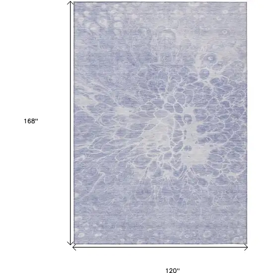 Lavender Ivory And Lilac Abstract Washable Indoor Outdoor Area Rug Photo 3