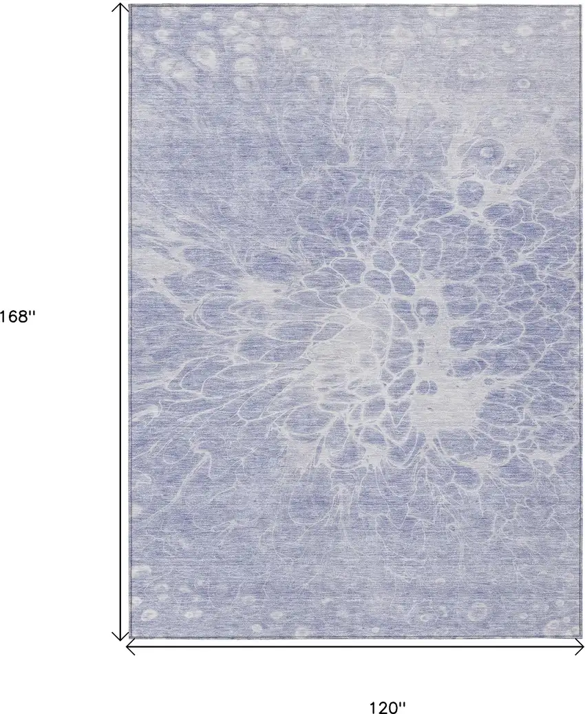 Lavender Ivory And Lilac Abstract Washable Indoor Outdoor Area Rug Photo 3