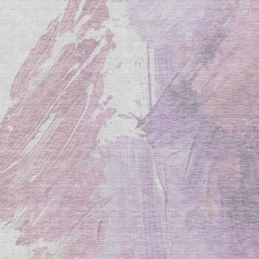 Lavender Ivory And Mauve Abstract Washable Indoor Outdoor Area Rug Photo 3