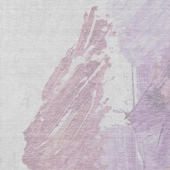 Lavender Ivory And Mauve Abstract Washable Indoor Outdoor Area Rug Photo 6