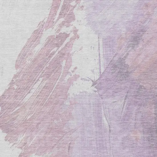 Lavender Ivory And Mauve Abstract Washable Indoor Outdoor Area Rug Photo 4