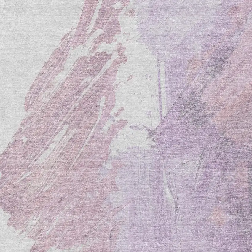 Lavender Ivory And Mauve Abstract Washable Indoor Outdoor Area Rug Photo 4