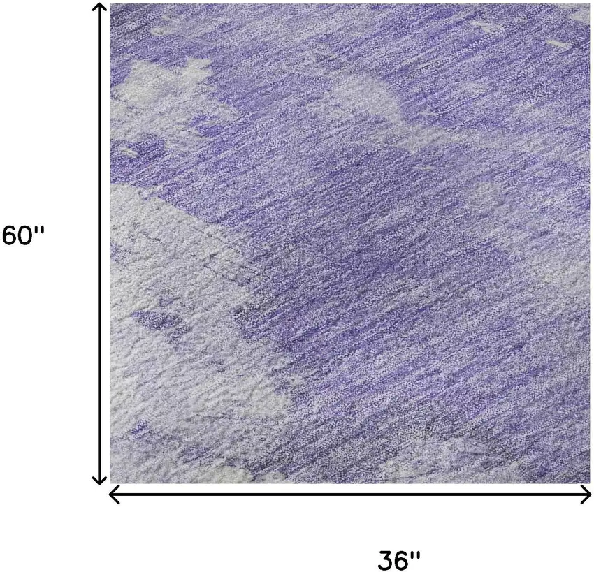 Lavender Ivory And Mint Green Abstract Washable Area Rug With UV Protection Photo 9