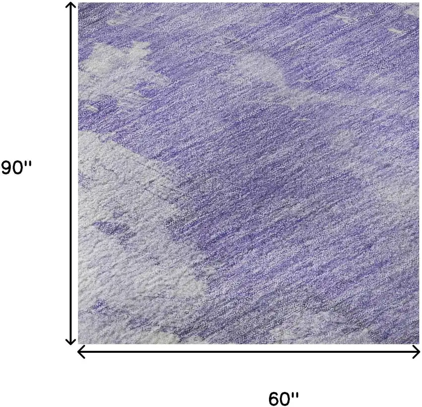 Lavender Ivory And Mint Green Abstract Washable Area Rug With UV Protection Photo 9