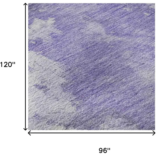 Lavender Ivory And Mint Green Abstract Washable Area Rug With UV Protection Photo 9