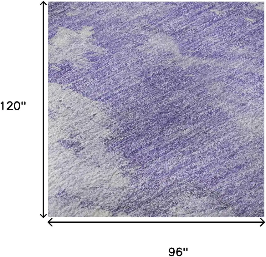 Lavender Ivory And Mint Green Abstract Washable Area Rug With UV Protection Photo 9