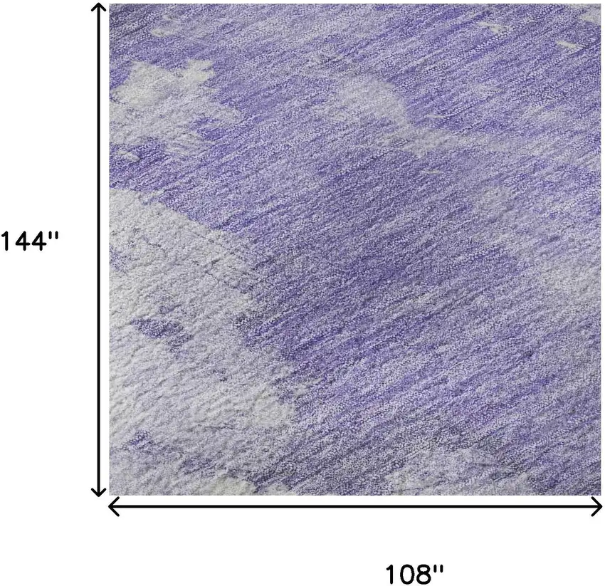 Lavender Ivory And Mint Green Abstract Washable Area Rug With UV Protection Photo 9