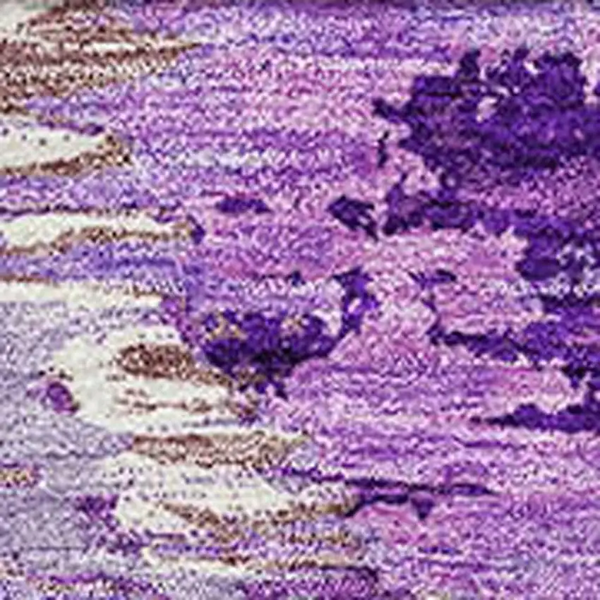 Lavender Ivory And Taupe Diamond Washable Area Rug With UV Protection Photo 3