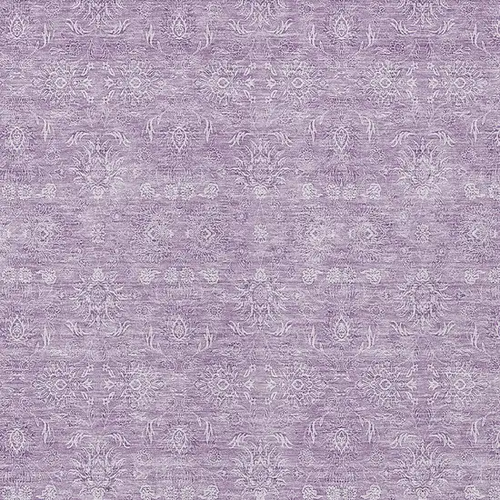 Lavender Lilac And Ivory Floral Washable Indoor Outdoor Area Rug Photo 3