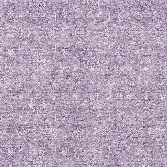 Lavender Lilac And Ivory Floral Washable Indoor Outdoor Area Rug Photo 3