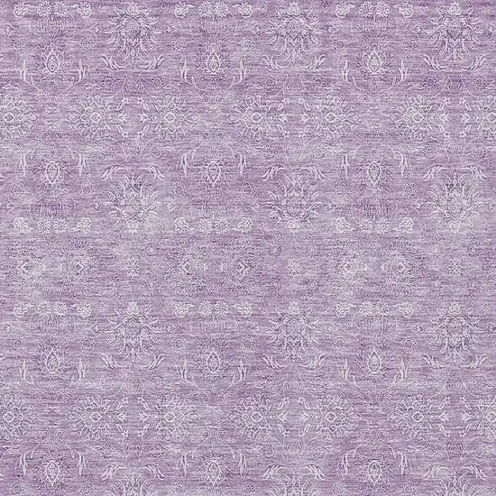 Lavender Lilac And Ivory Floral Washable Indoor Outdoor Area Rug Photo 5