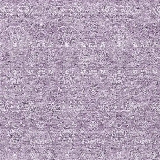 Lavender Lilac And Ivory Floral Washable Indoor Outdoor Area Rug Photo 3