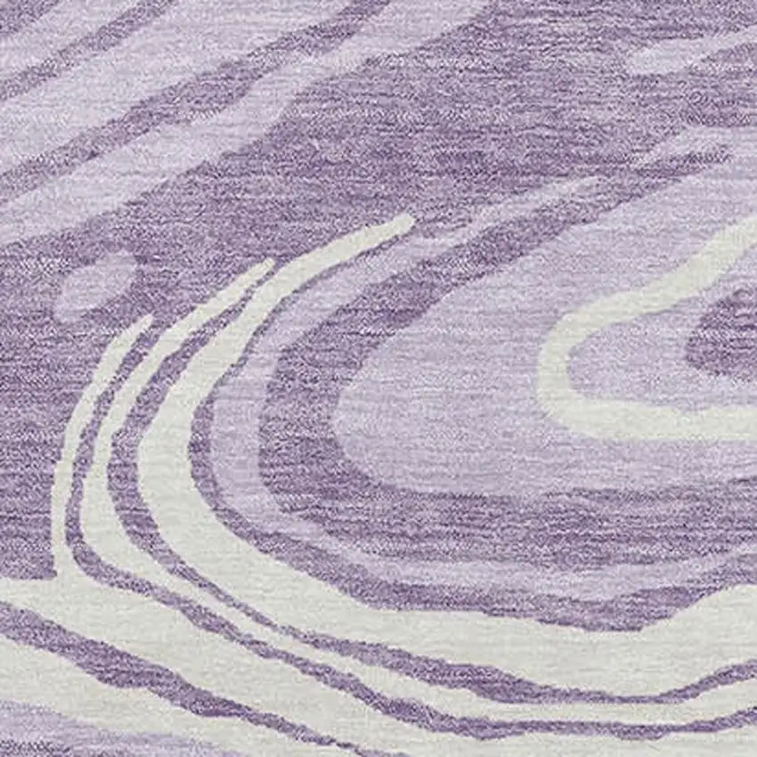 Lavender Mint Green And Sky Blue Abstract Washable Area Rug With UV Protection Photo 2