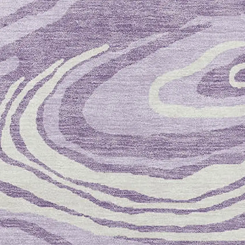 Lavender Mint Green And Sky Blue Abstract Washable Area Rug With UV Protection Photo 2