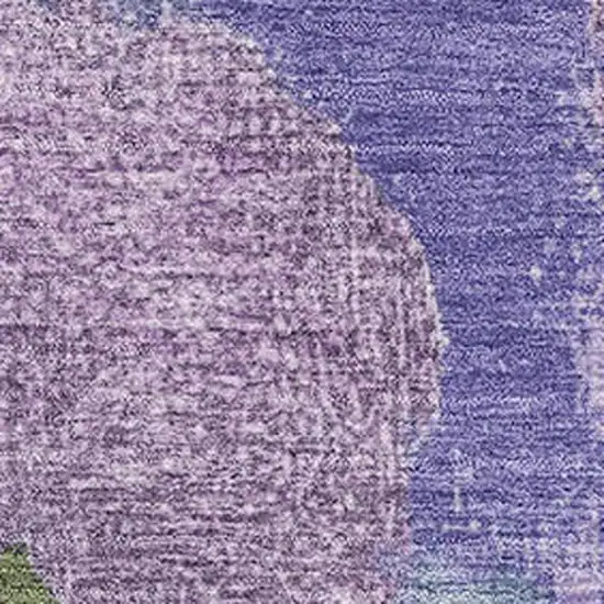 Lavender Olive Green And Ivory Abstract Washable Area Rug With UV Protection Photo 3