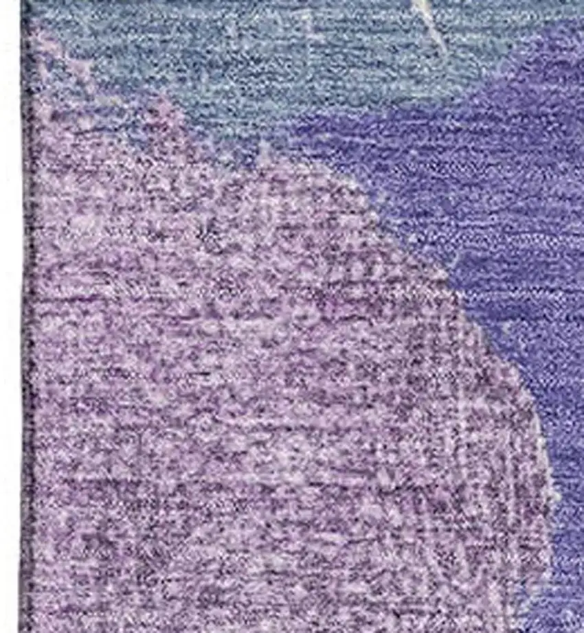 Lavender Olive Green And Ivory Abstract Washable Area Rug With UV Protection Photo 3