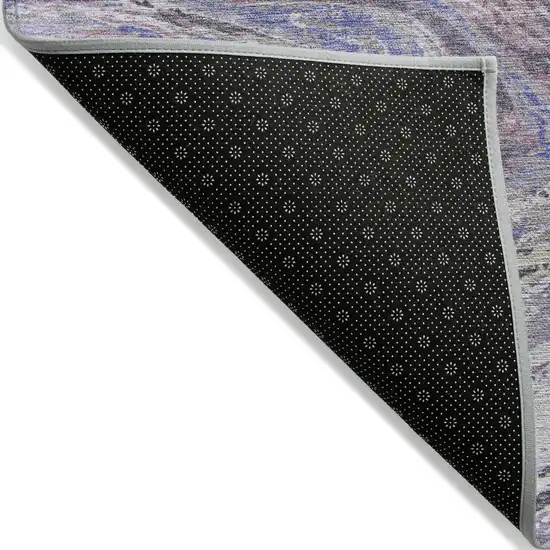 Lavender Purple And Gray Abstract Washable Indoor Outdoor Area Rug Photo 3