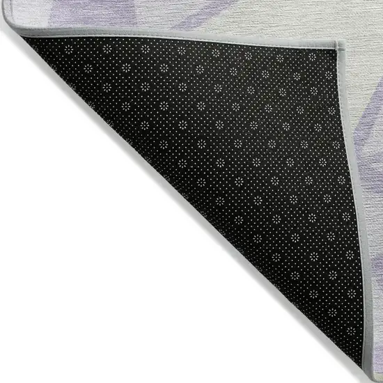 Lavender Purple And Green Geometric Washable Indoor Outdoor Area Rug Photo 4