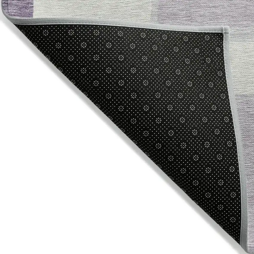 Lavender Purple And Ivory Abstract Washable Indoor Outdoor Area Rug Photo 2