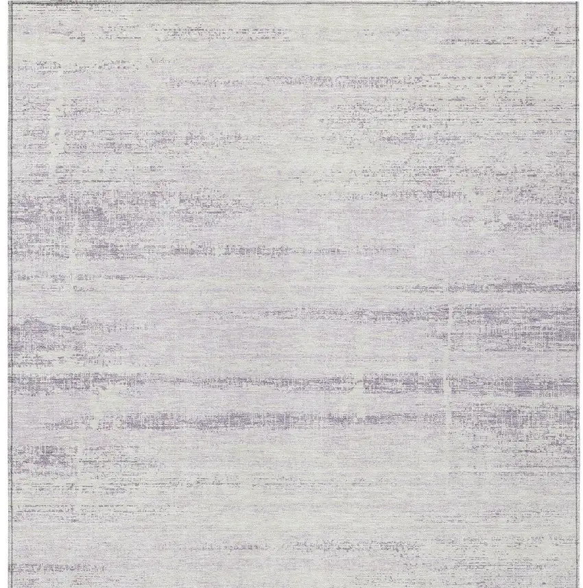 Lavender Purple And Ivory Abstract Washable Indoor Outdoor Area Rug Photo 6