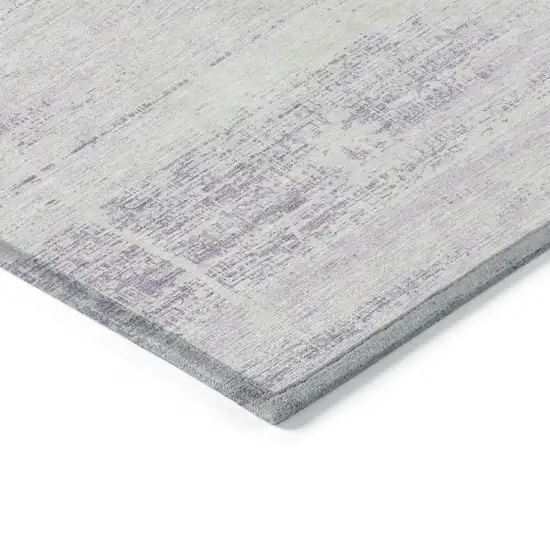 Lavender Purple And Ivory Abstract Washable Indoor Outdoor Area Rug Photo 3