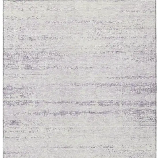Lavender Purple And Ivory Abstract Washable Indoor Outdoor Area Rug Photo 7
