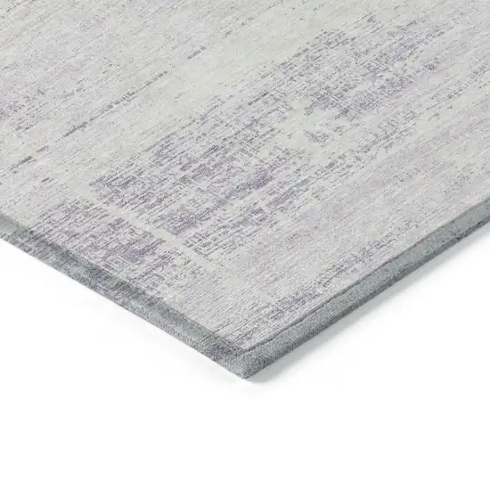 Lavender Purple And Ivory Abstract Washable Indoor Outdoor Area Rug Photo 5