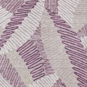 Photo of Lavender Purple And Ivory Floral Washable Indoor Outdoor Area Rug