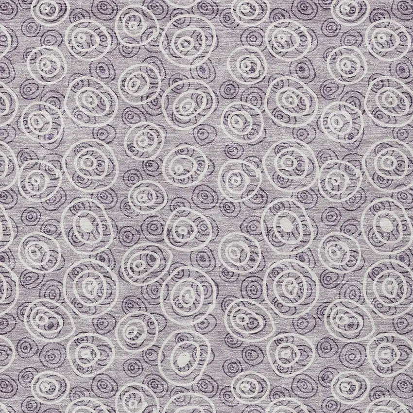 Lavender Purple And Ivory Geometric Washable Indoor Outdoor Area Rug Photo 5