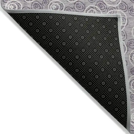 Lavender Purple And Ivory Geometric Washable Indoor Outdoor Area Rug Photo 2