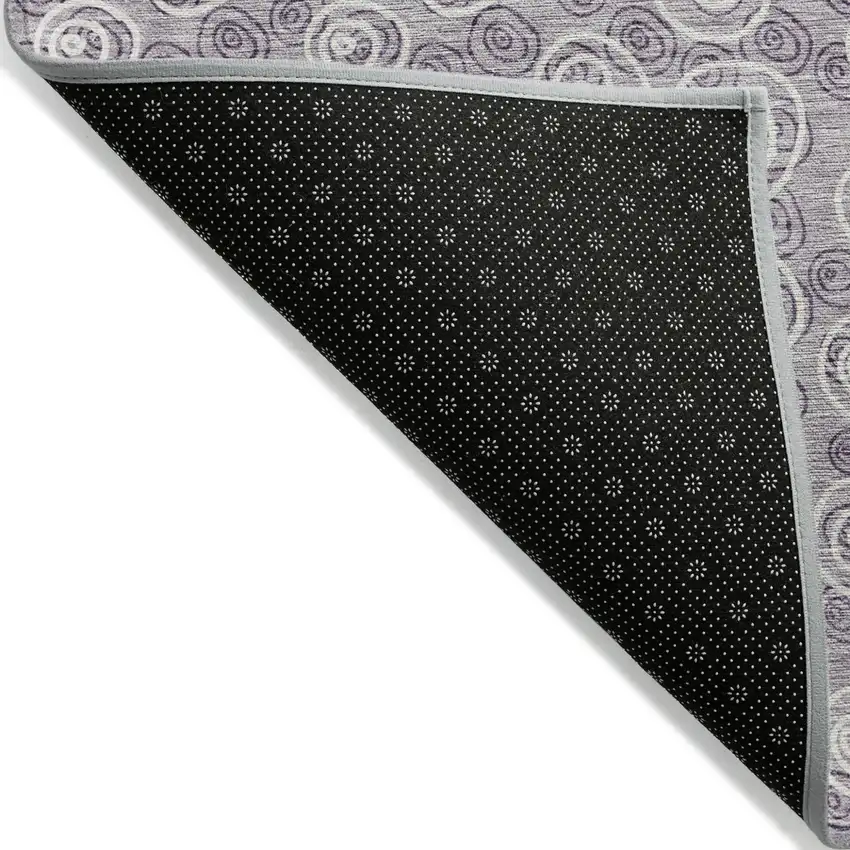 Lavender Purple And Ivory Geometric Washable Indoor Outdoor Area Rug Photo 2