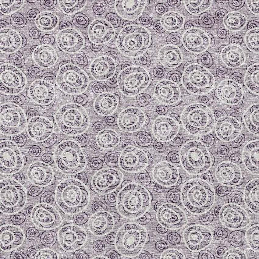 Lavender Purple And Ivory Geometric Washable Indoor Outdoor Area Rug Photo 5
