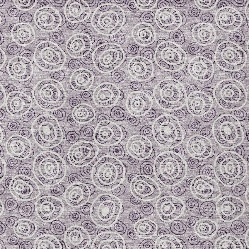 Lavender Purple And Ivory Geometric Washable Indoor Outdoor Area Rug Photo 4